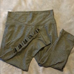 Cropped high waisted cut out leggings